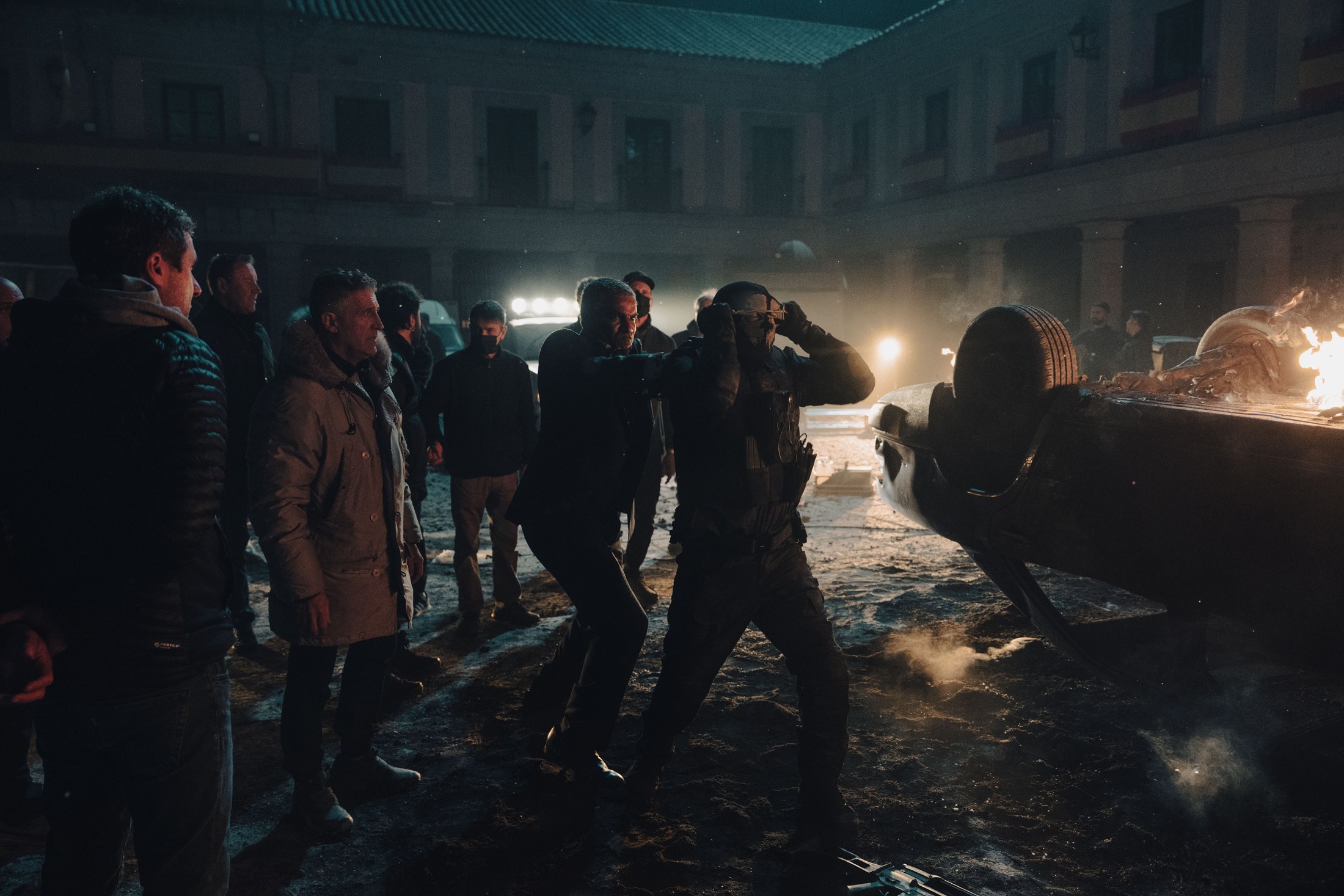 Behind-the-scenes production still from The Beast