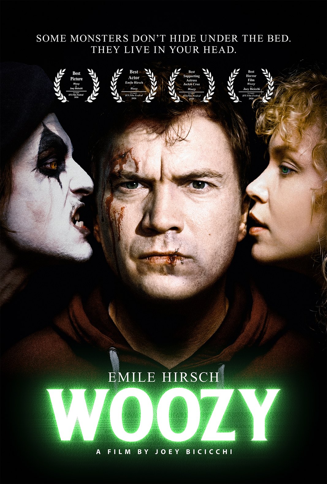 Woozy theatrical poster featuring Emile Hirsch
